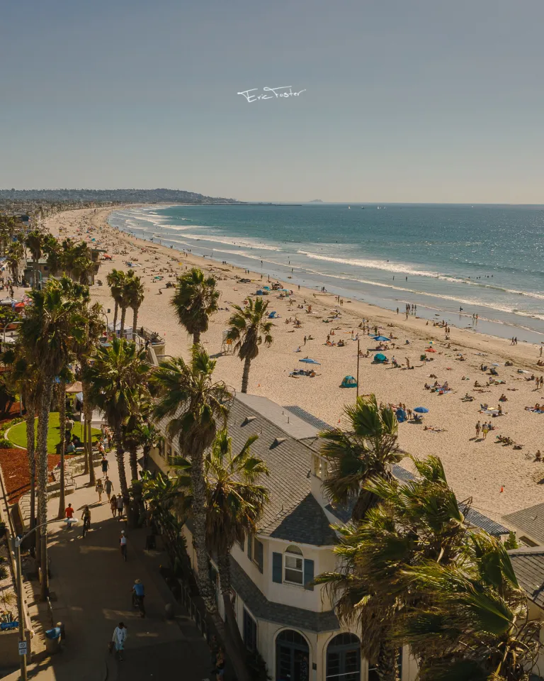 Aerial shot of Pacific Beach