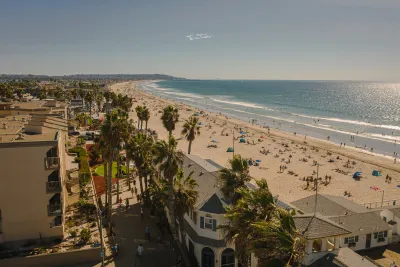 Aerial shot of Pacific Beach